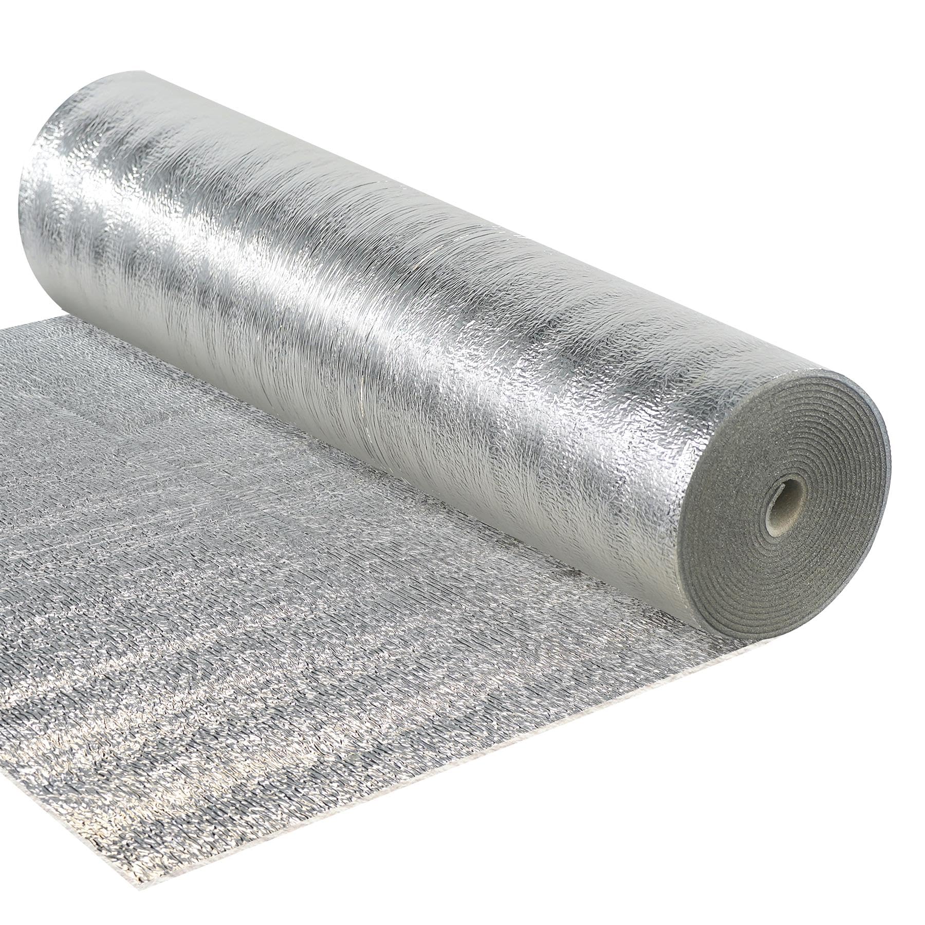 GEEZY Radiator Foil 4m x 50cm - 3mm Thick Reflective Insulation Roll, Heat Deflector Panel for Energy Saving, Thermal Efficiency, Aluminium Insulation Foil for Behind Radiators, Homes & Offices