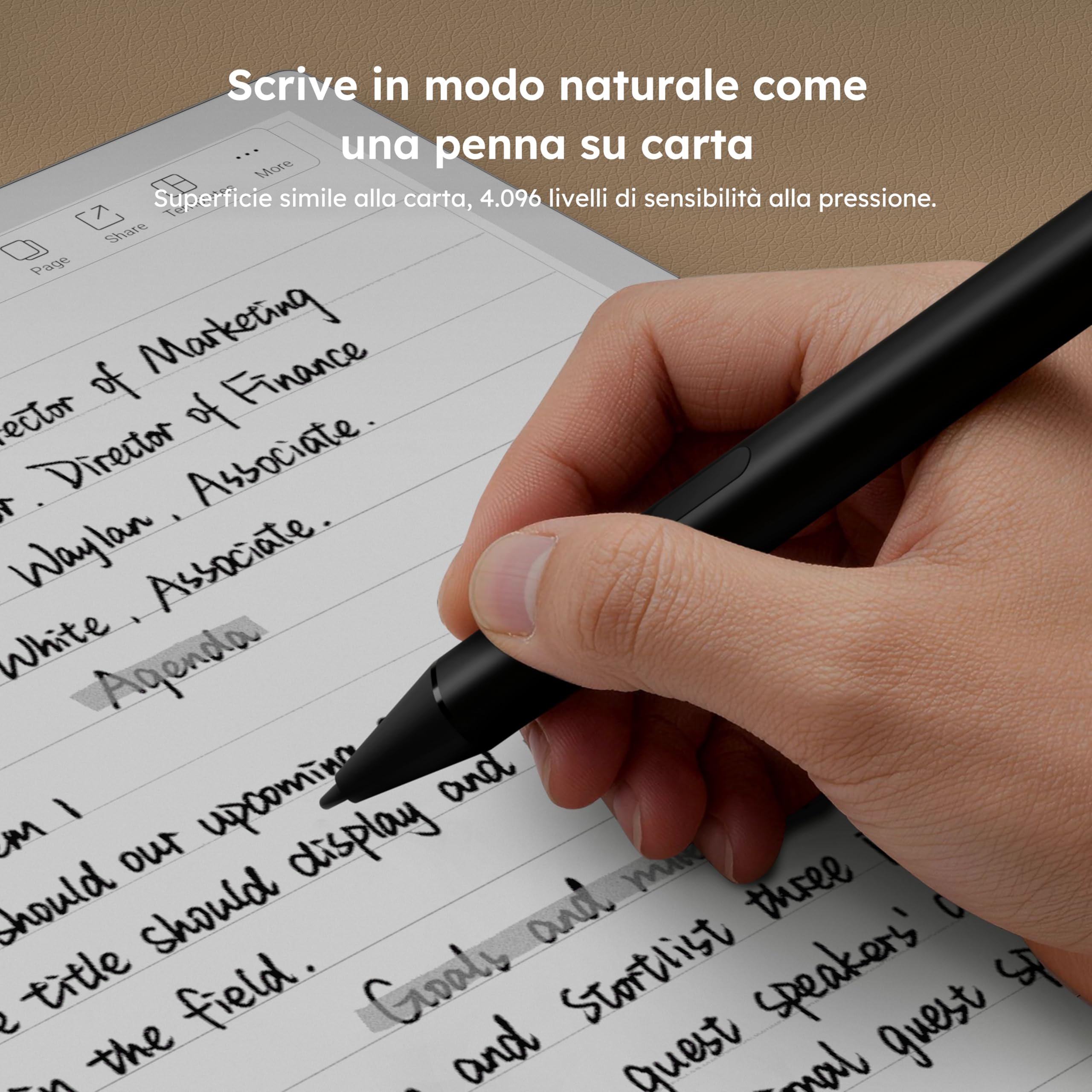 X 10,65" E Ink Paper Tablet | 8 GB+128 GB Ultra-sottile schermo flessibile ePaper Notebook con penna stilo | Tablet ePaper 2 in 1 e lettore eBook | Lunga durata della batteria per riunioni