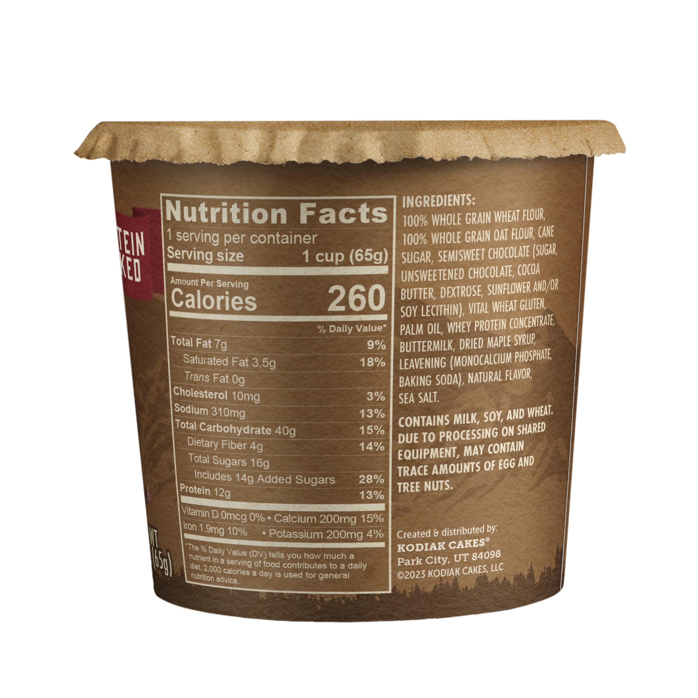 Kodiak Cakes Pancake On The Go, Chocolate Chip & Maple, 65 ml (12 Stück)