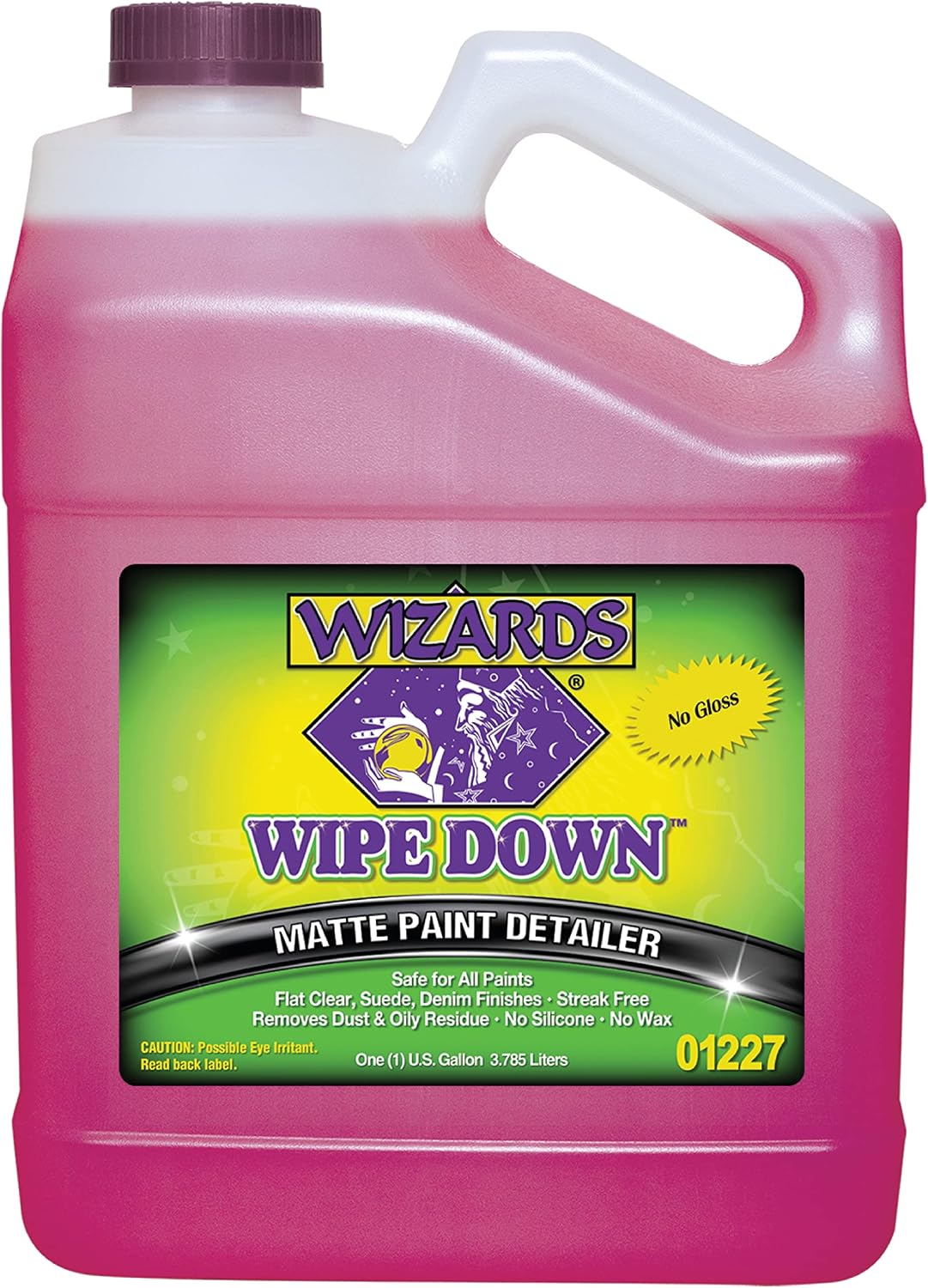 Wizards Car Cleaner for Matte Paint, Dust Remover, No Gloss Spray for Car Detailing Satin Finishes, Matte Motorcycle Cleaner, Products Wipe Down Matte Paint Detailer Gallon 01227