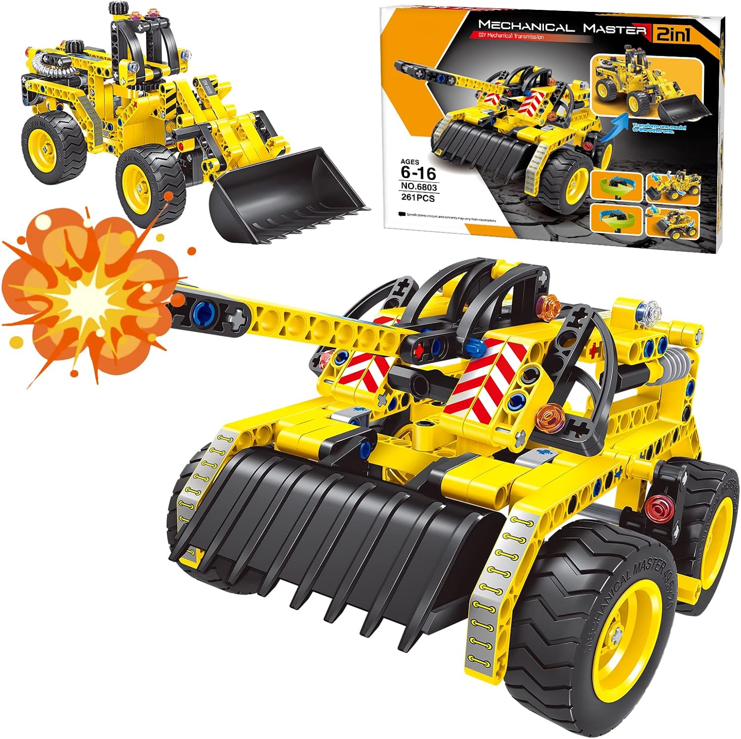 Gili Building Toys for Kids Ages 8-12(Bulldozer & Tank), Stem Toys for 7+ Year Old Boys Girls, Construction Engineering Set for 6, 9, 10yr Kids Christmas Birthday, Best Educational STEM Learning Kits