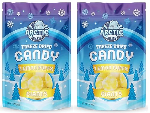 Vista 13 de Arctic Farms Caramelos liofilizados de limón agrio en bolsa y en caja (paquete de 2)