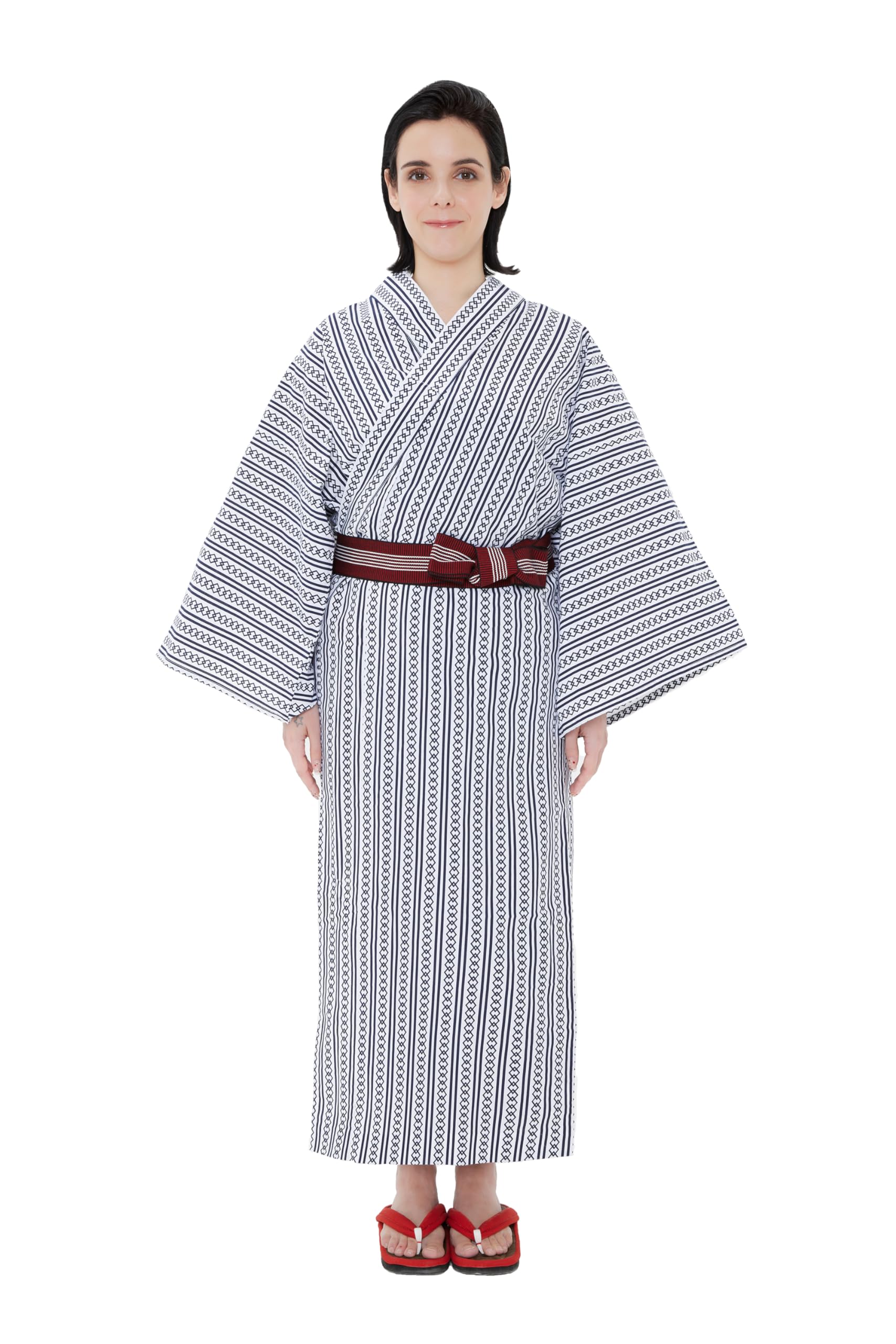 KoremonoWomens Tatekan Yukata, Lightweight Summer Robe, 100% Cotton, Made in Japan