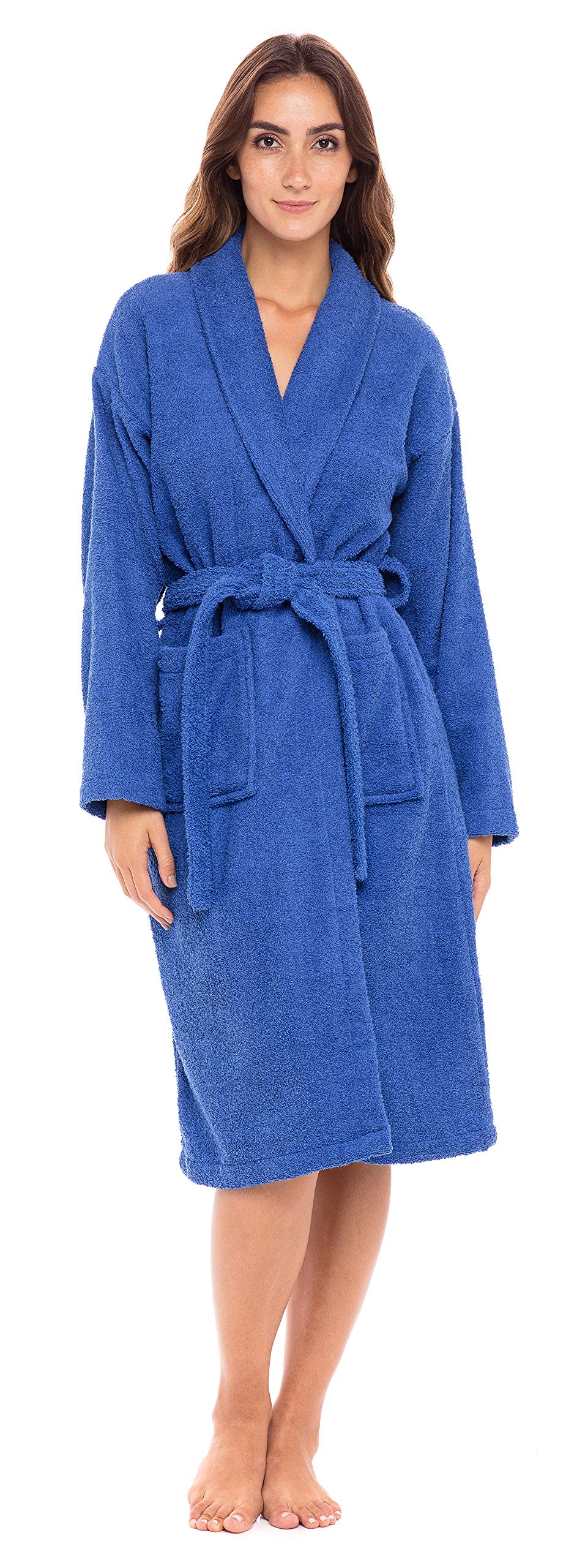Skylinewears Women’s Robe Terry Cotton Cloth Bathrobe Towel Super-Soft Shower Robe Shawl Collar Loungewear