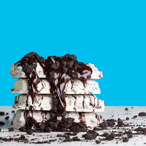 Miniatura 8 de FITCRUNCH Barras de proteínas de tamaño aperitivo, diseñadas por Robert Irvine, barra horneada de 6 capas, 0.11 oz de azúcar y núcleo suave para