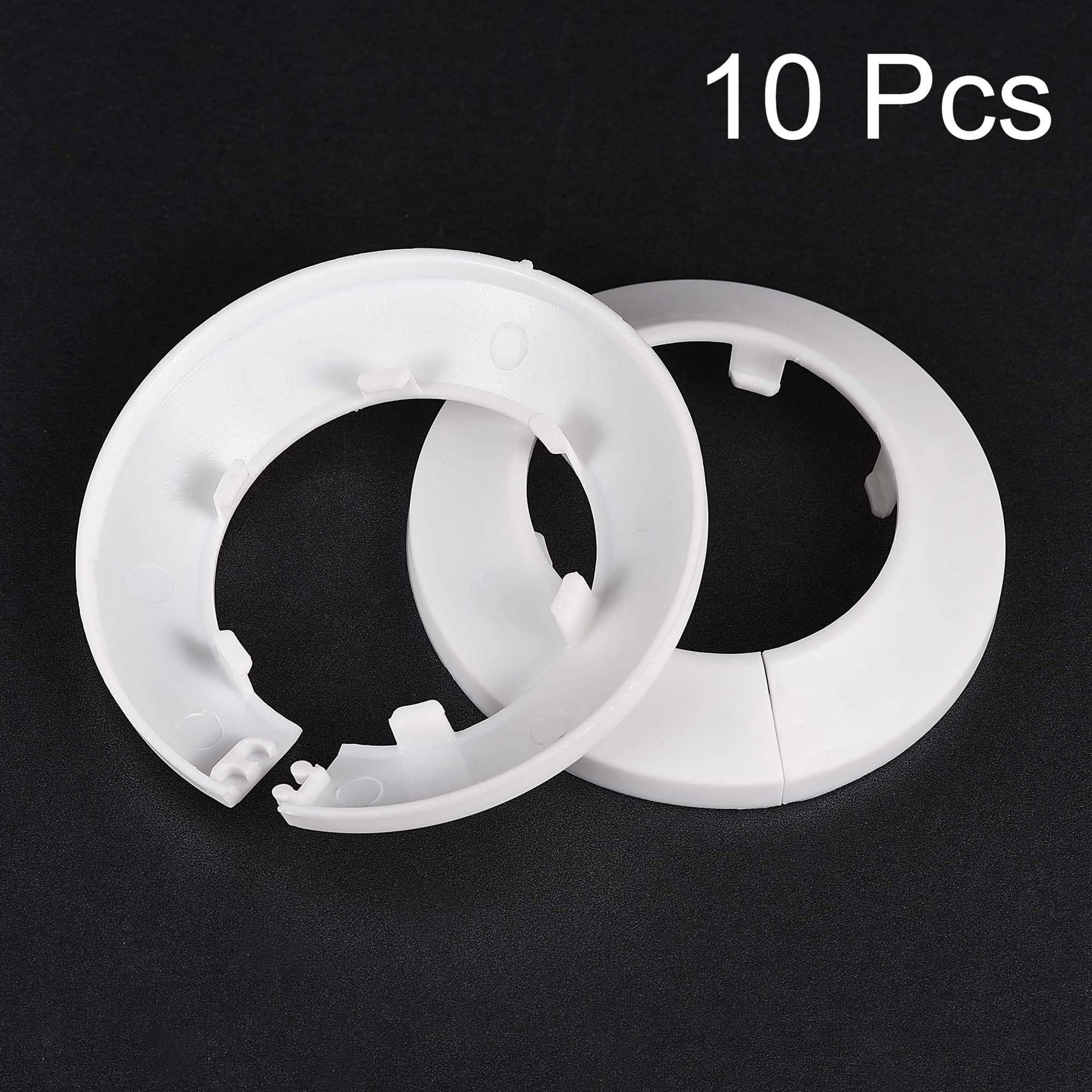 TOP-VIGOR 10pcs 51.5mm Pipe Cover Decoration, Click-in PP Plastic Escutcheon Pipe Collar for Water Pipe Drain Line - Image 3