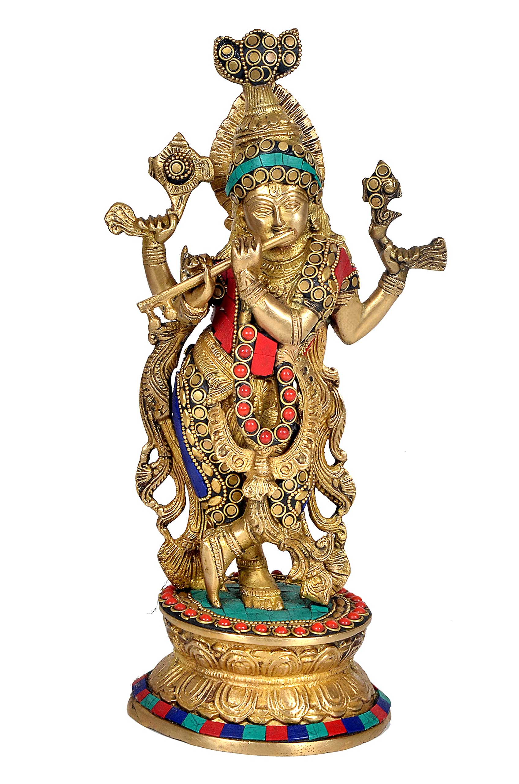 Buy Dattatreya Brass Lord Krishna Idol Statue Home Temple Office