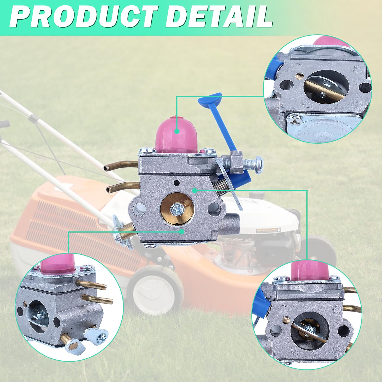 Kit Carburador para Husqvarna 128R 128C 128L y 128 Series, ADEFOL Carburador + Junta + Herramienta de Ajuste + Filtro Aire + Bujía Repuestos Reparacion Desbrozadoras 11 en 1