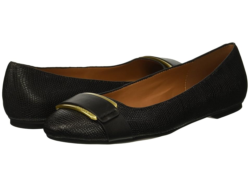 UPC 191712672378 product image for Calvin Klein Oneta (Black Shiny Lizard/Cow Silk) Women's Shoes | upcitemdb.com