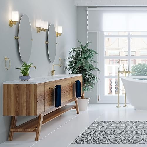 Miniatura 2 de Gatco 4230 Latitude II, toallero, 24 pulgadas, latón cepilladomontado en la pared, toallero individual para baño