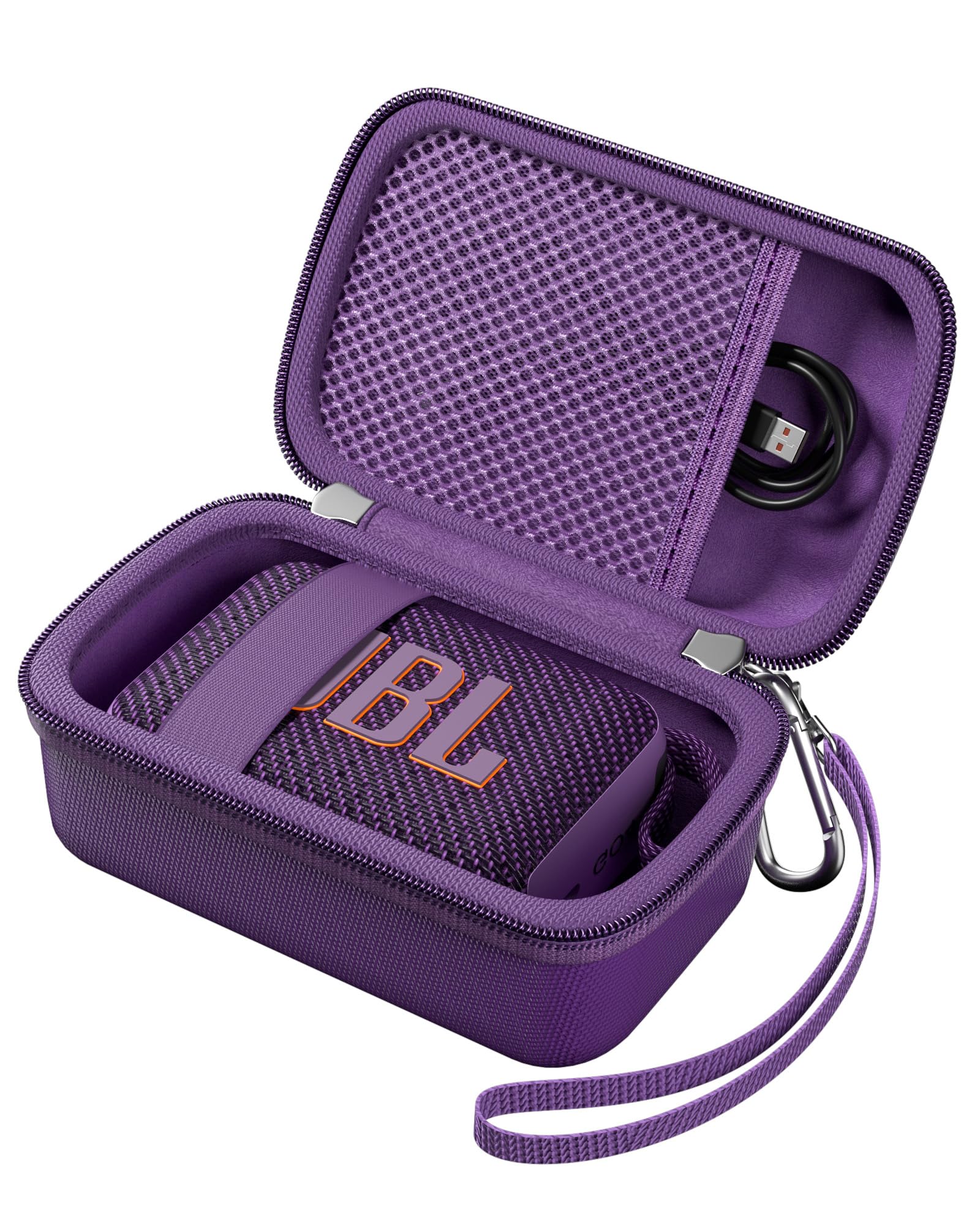 ProCase Funda Rígida para JBL GO 4 / GO 3 / GO 3 Eco/GO 3 Ultra, Estuche de Viaje Portátil para Altavoz Bluetooth, Bolsa de Transporte Antigolpes y Antiarañazos - Púrpura