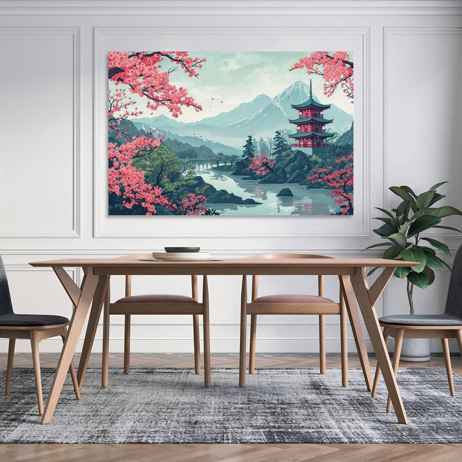 値下げあり　真作 絵画 日本画 アート イラスト ポスター 三重塔 値下げあり 真作 絵画 日本画 アート イラスト ポスター 三重塔