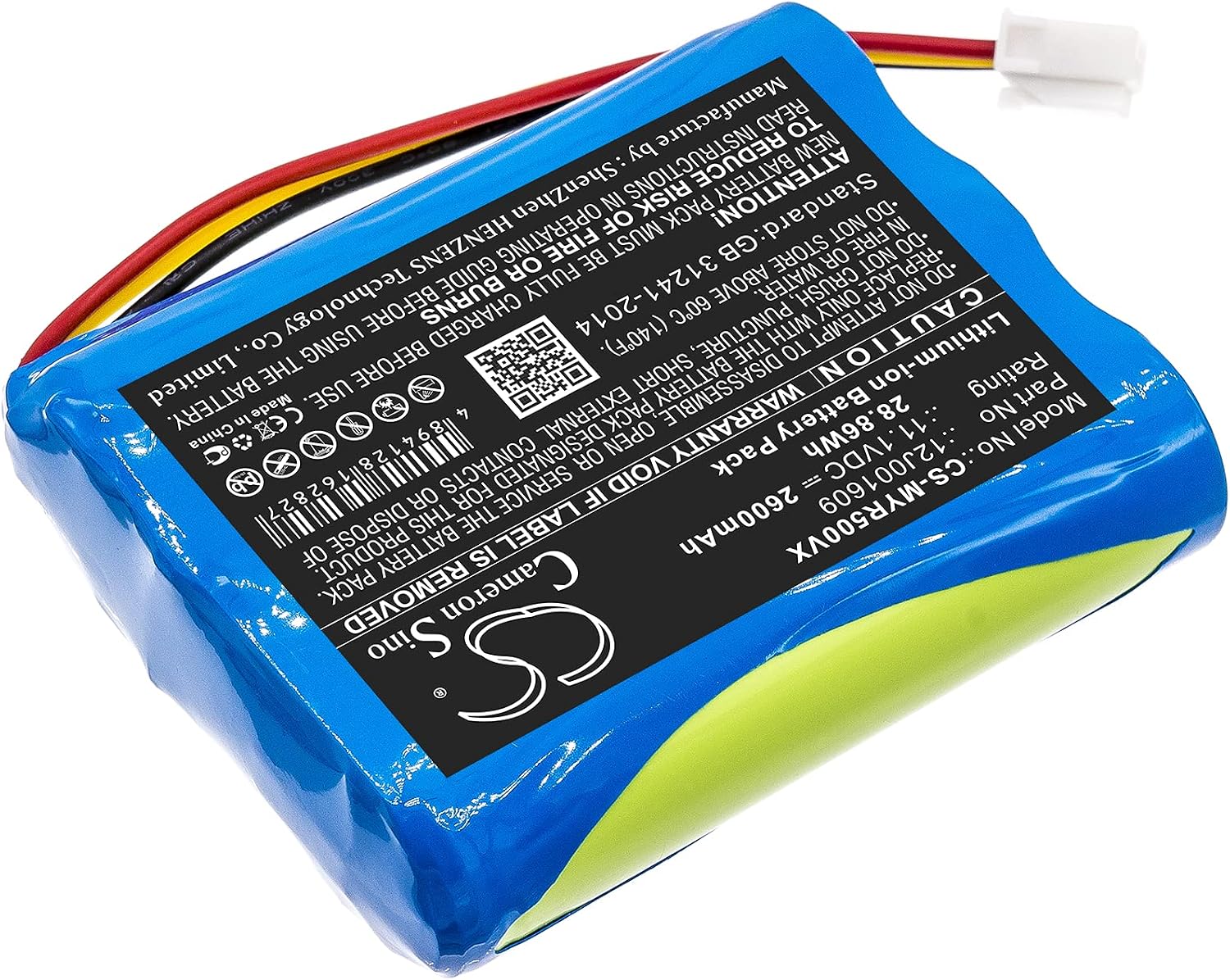 Cameron Sino NEW Replacement Battery Fit for Moneual Everybot RS500, Everybot RS700(2600mAh / 28.86Wh)