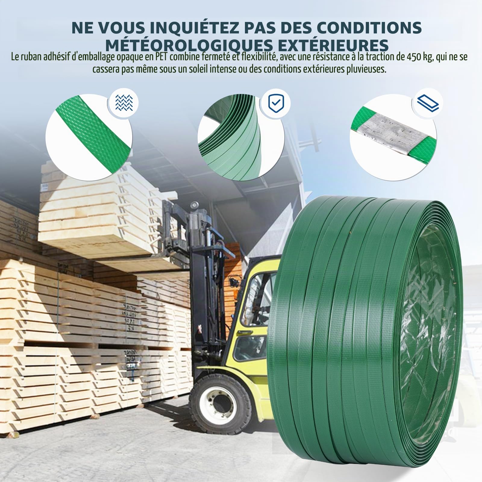 BAOSHISHAN Kit cerclage Manuel Pet, Sangle 200m + Accessoires complets