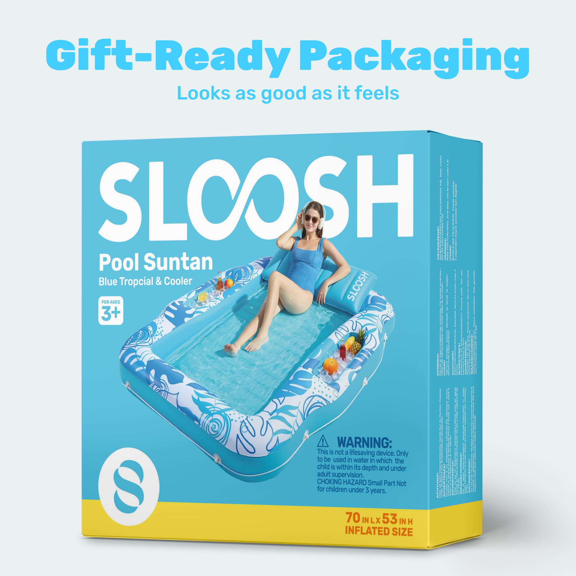 Sloosh Inflatable Tanning Pool Lounge Float - Image 9