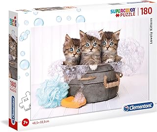 Clementoni 29109, Lovely Kittens Supercolor Puzzle for Children - 180 Pieces, Ages 7 Years Plus