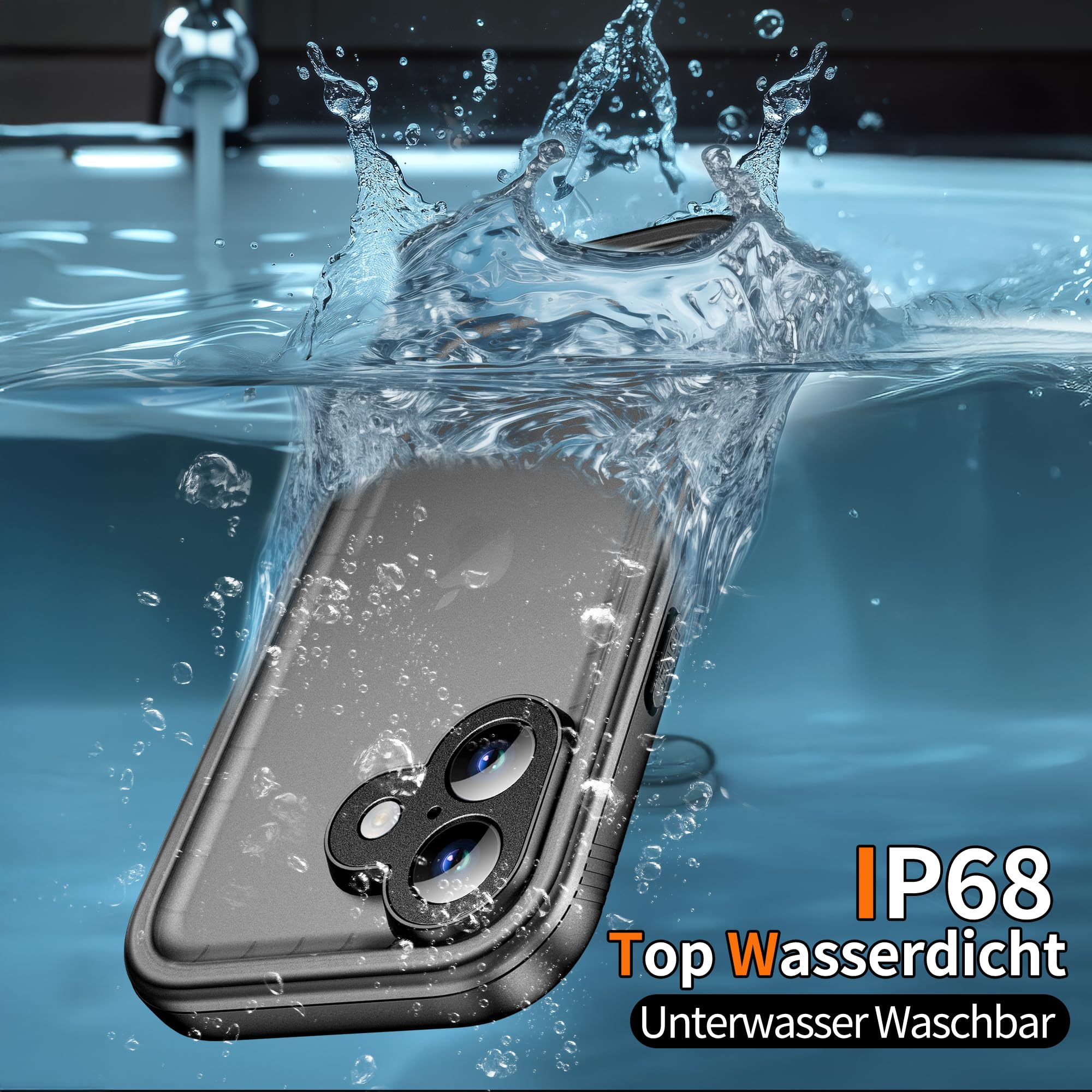 Cozycase 1S-Knopf Wasserdicht Handyhalterung Fahrrad Für iPhone 17 | Anti-Diebstahl Hülle Handy Halter Motorrad Lenker Rennrad Mtb Ebike Bike Phone Holder Mount Fahrradhalterung IP68 Waterproof