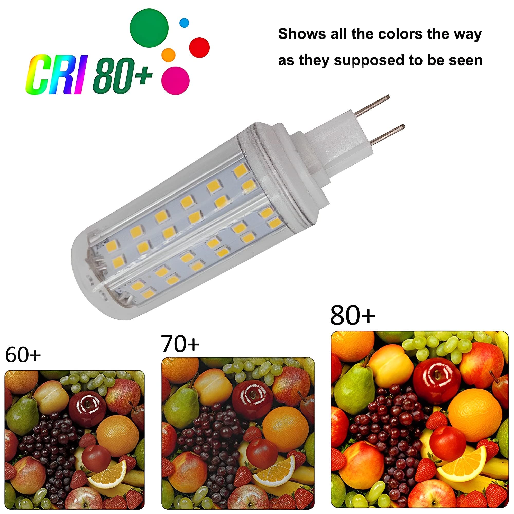LED G8,5-Glühbirnen, G8,5-Maisbirnen mit Doppelstiftsockel, 10 Watt, 1000 lm, 3000 K, 4000 K, 6000 K, Konstantstrom, kein Flackern, nicht dimmbar, AC 100 V ~ 277 V (10er-Pack)