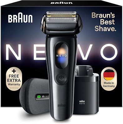 Braun NEVO Rasoio Elettrico Barba, Custodia Power Case, NEVO17015C, Grafite