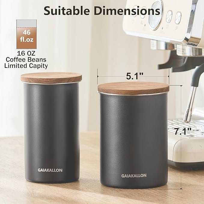 Canister de Café al Vacío de Acero Inoxidable, 46 fl.oz miniatura 4