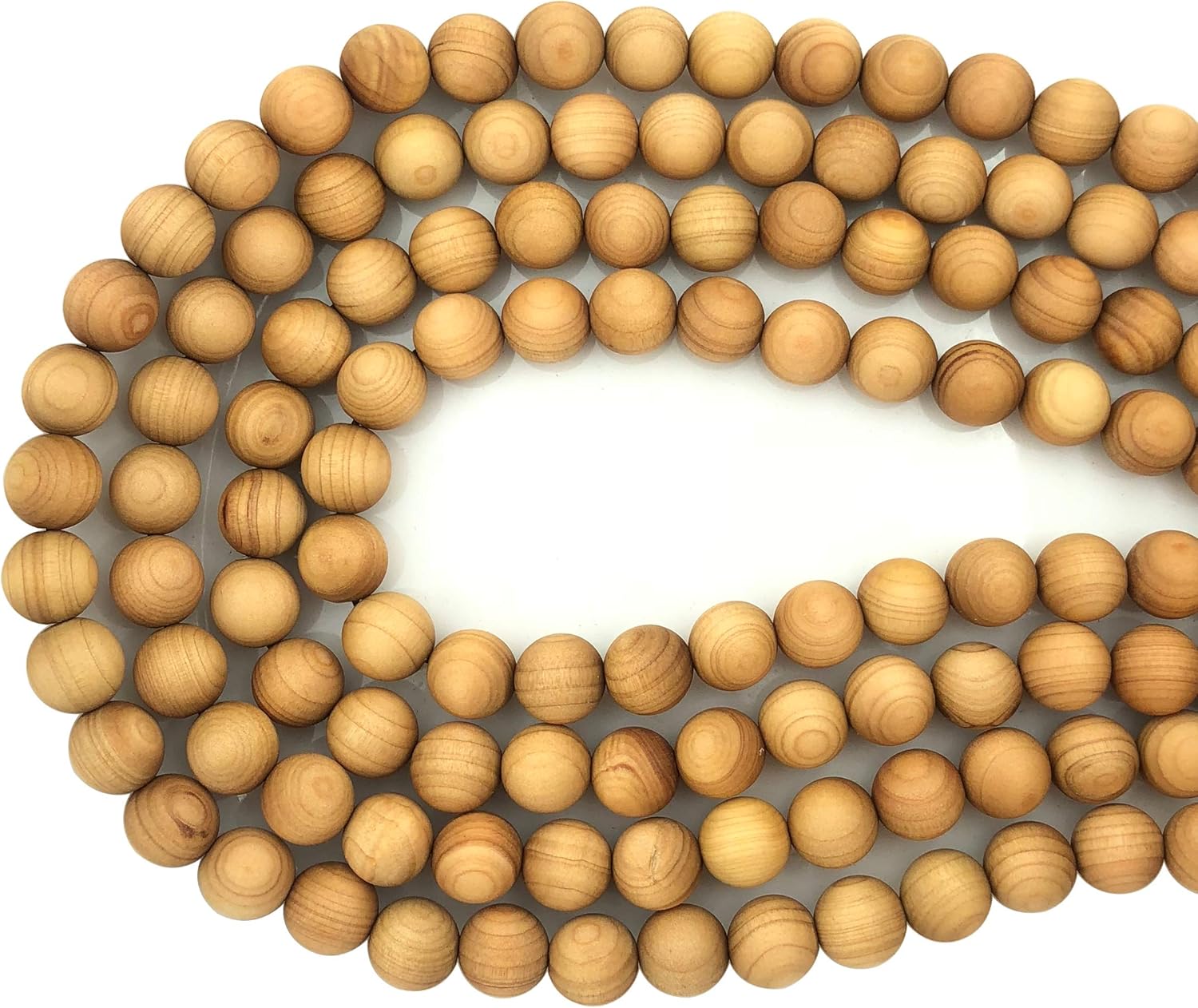 CarpenterC 200pcs 8mm Gorgeous Natural Round Polished Rosewood Loose Beads for Jewelry Making DIY Handmade Crafts 8mm Thuja Wood(200pcs)