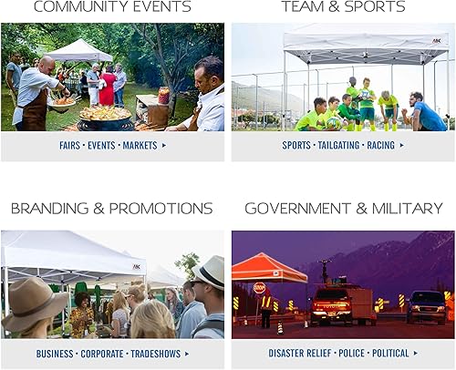 Miniatura 7 de Abccanopy - Carpa de toldo para tienda de campaña comercial instantánea con bolsa de transporte con ruedas 4 bolsas de arena Blanco