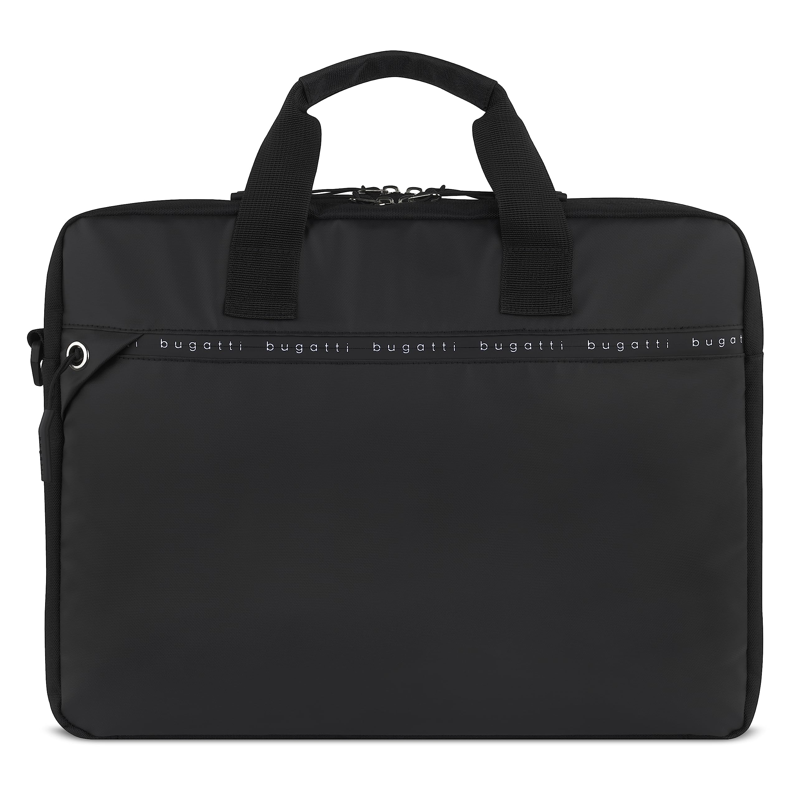 BUGATTI Aktentasche – BLANC DELIGHT, Damen, schwarz, unifarben, leicht glänzend, Gr. onesize