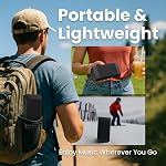 Cambridge SoundWorks OontZ Angle 3 Next Generation Ultra Portable Wireless Bluetooth Speaker : Louder Volume 10W+, More Bass, Water Resistant, Perfect Speaker for Golf, Beach, Shower & Home (Black)