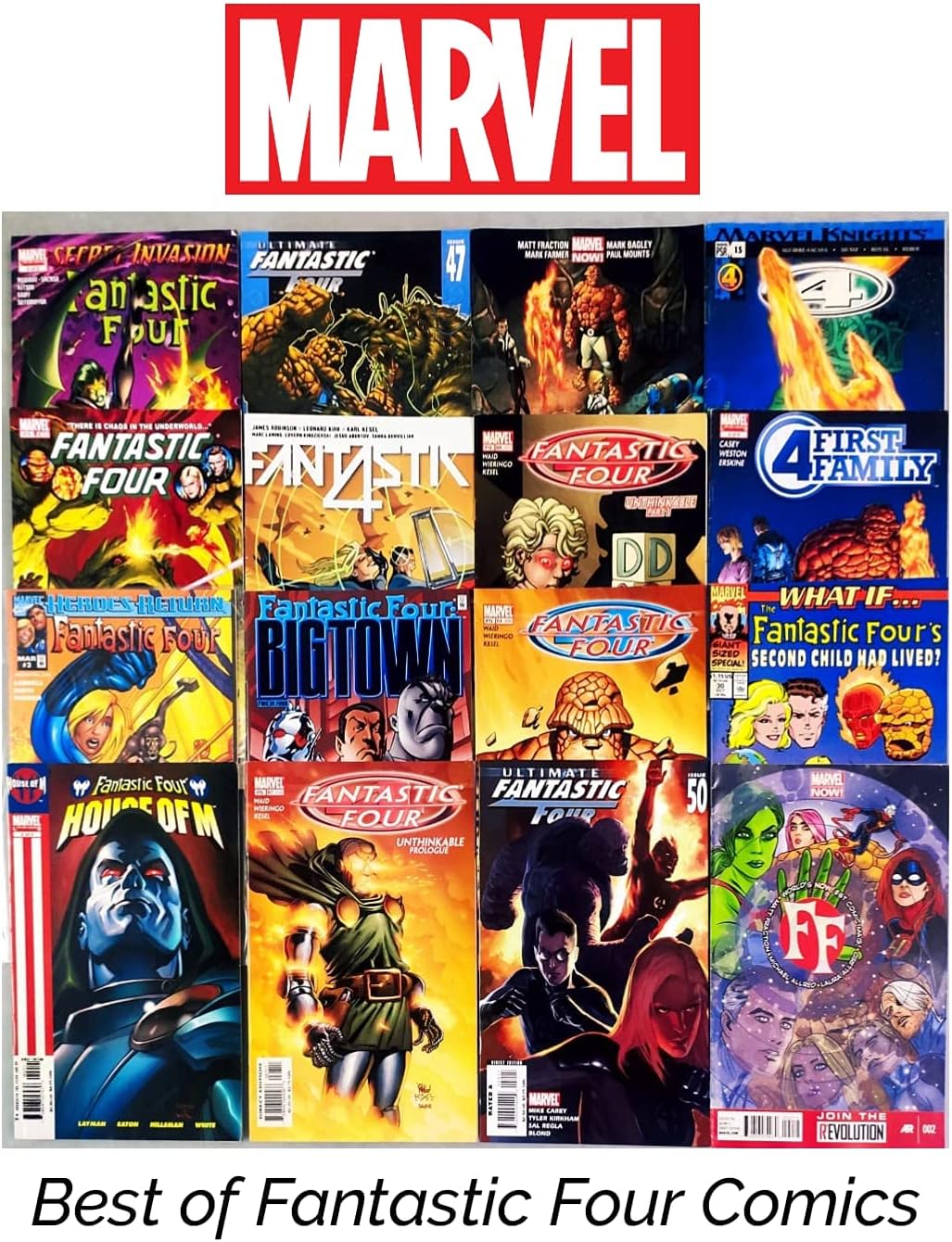 Marvel Comics | Fantastic Four Comics | Avengers Comics | Ultimate Fantastic Four Comics | Set of 5 Fantastic Four Comics by Marvel Comics | Issues from 1990s to Present Date