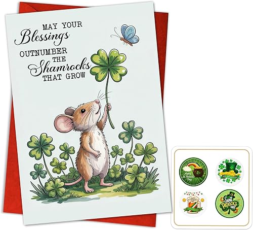 St. Patrick's Day Greeting Card, Saint Patricks Day Gift for Him, Her, Husband, 