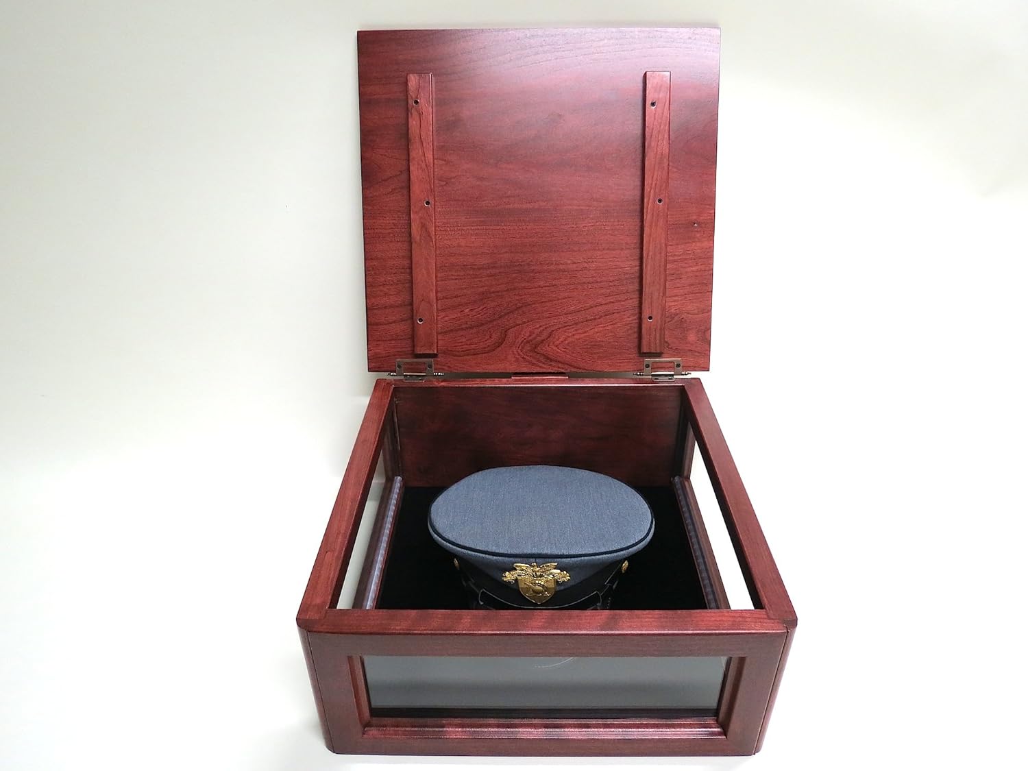Military Hat Helmet Cover Box (Solid Cherry)