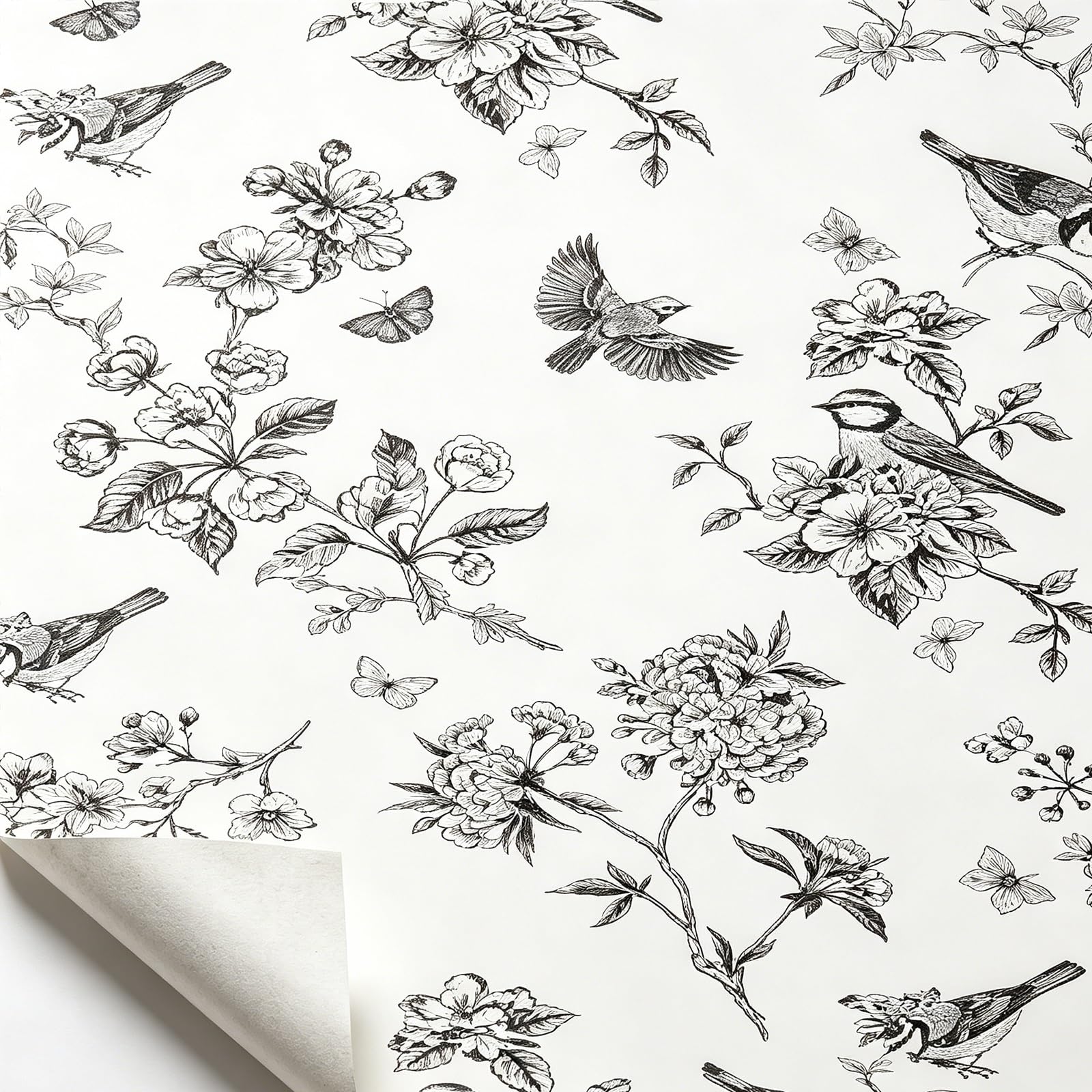 Zynqra Peel and Stick Wallpaper,Floral Self-Adhesive Contact Paper