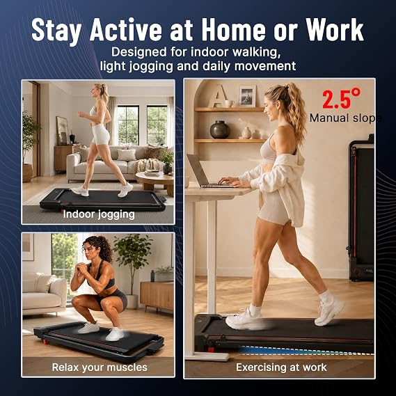 4 in 1 Incline Walking Pad & Vibration Plate Under Desk Treadmill