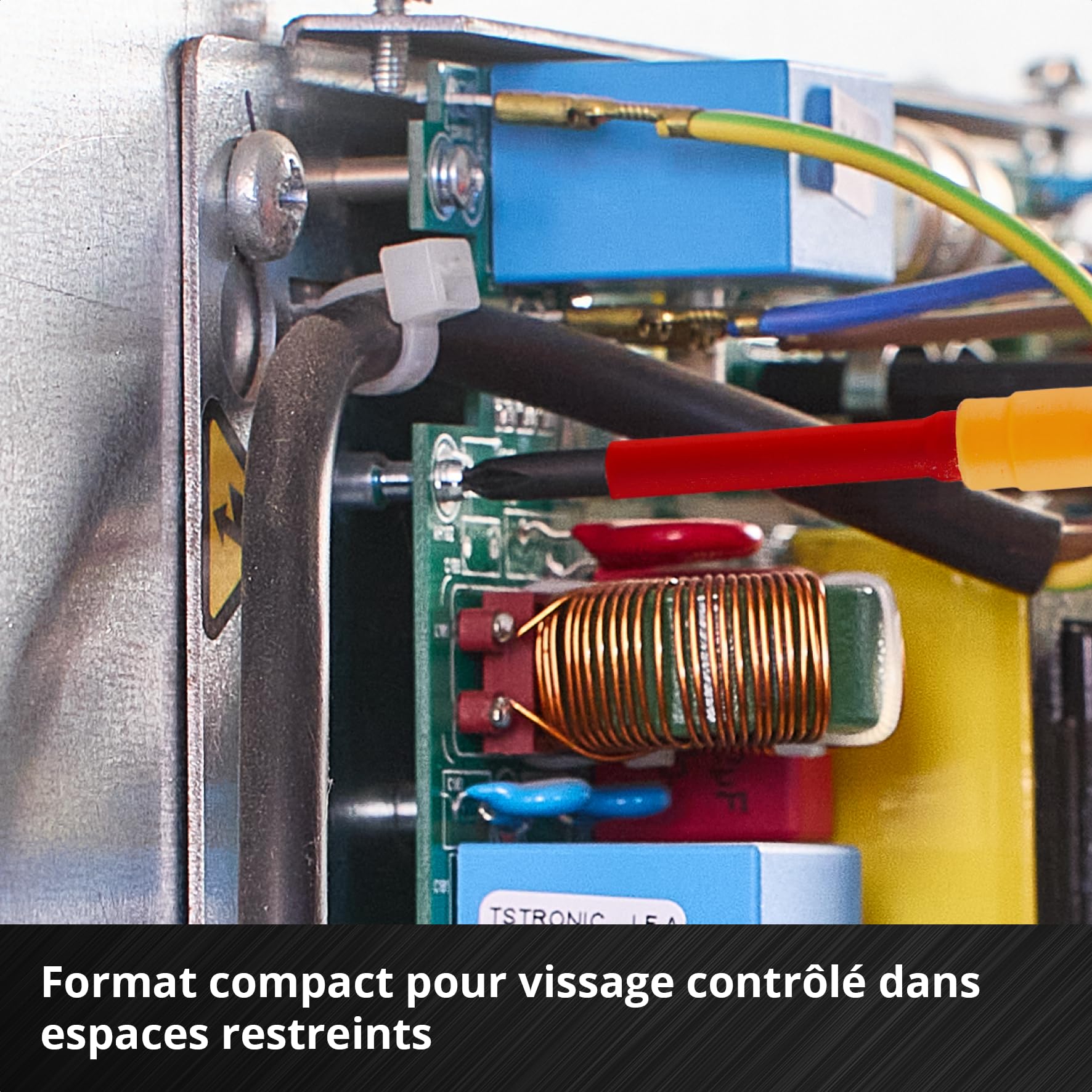 Original Einhell Coffret Tournevis Électricien Précision 6 pcs (Isolé 1000V, Capuchon Rotatif, Lames S2, Poignées Ergo, Compact, Travail Fin) | Isolé jusqu'à 1 000 V | tête rotative | lames S2 | poignées ergonomiques | format compact | pour travaux électr