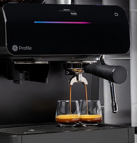 Miniatura 4 de Profile GE - Máquina de café expreso semiautomática + espumador de vapor, bomba de 15 barras fabricada en Italia para extracción equilibrada, 15