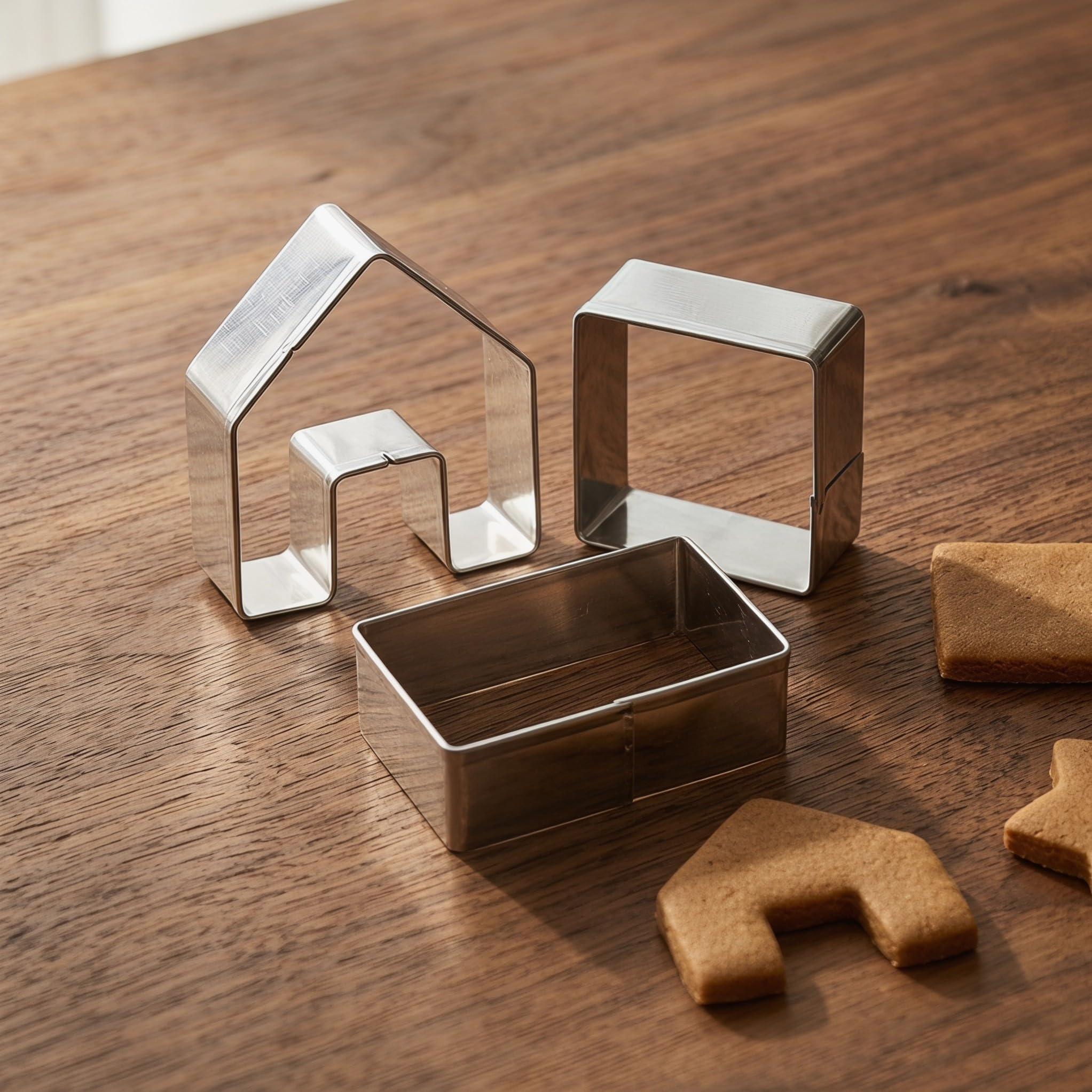 Lot de 15 Sets de Sets de Emporte-pièces de Noël en Acier Inoxydable Forme Maison en Pain D’épice pour Découper Biscuits Fruits et Sandwiches pour Fêtes D’anniversaire et Noël