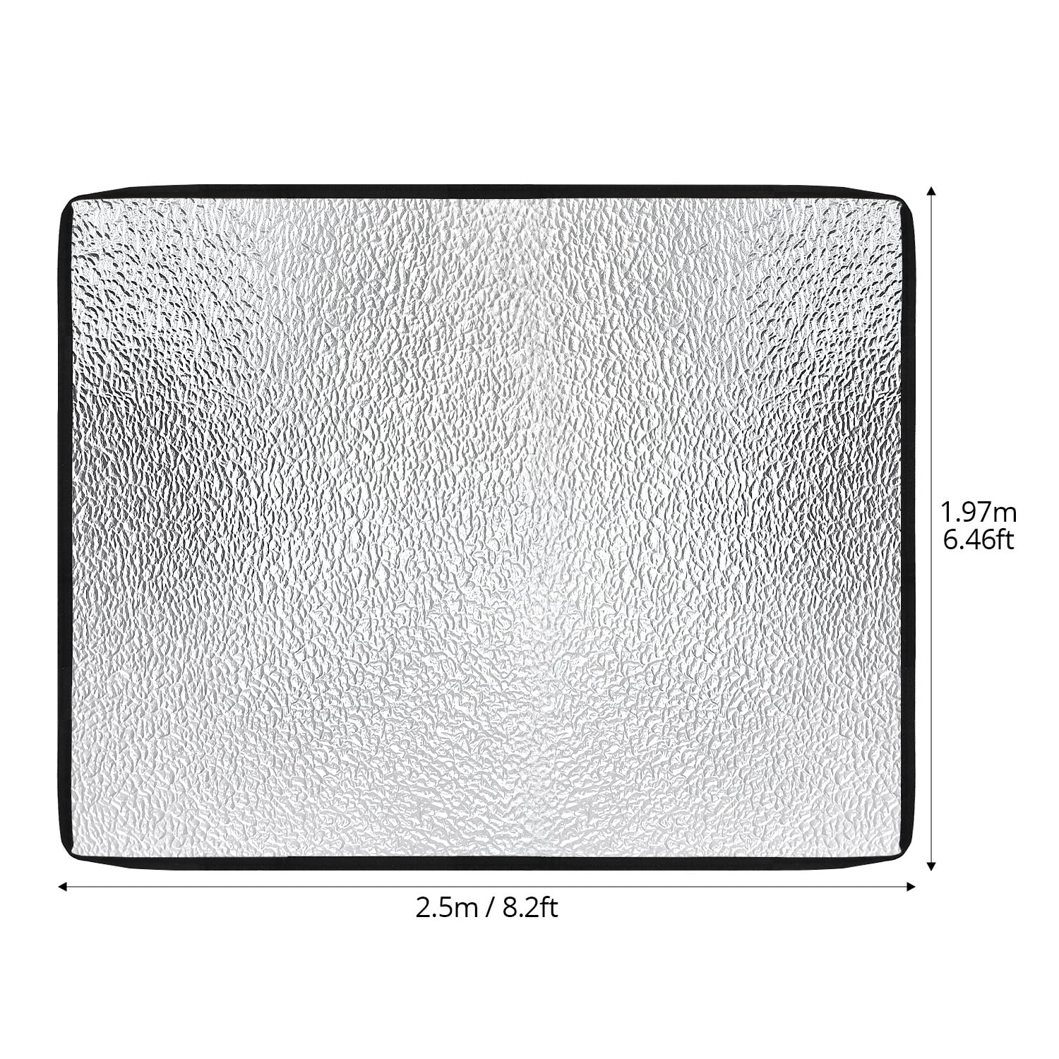 QWORK® Tappetino isolante alluminio schiumato, 250 x 200 cm materassino pieghevole, per campeggio e attività all'aperto