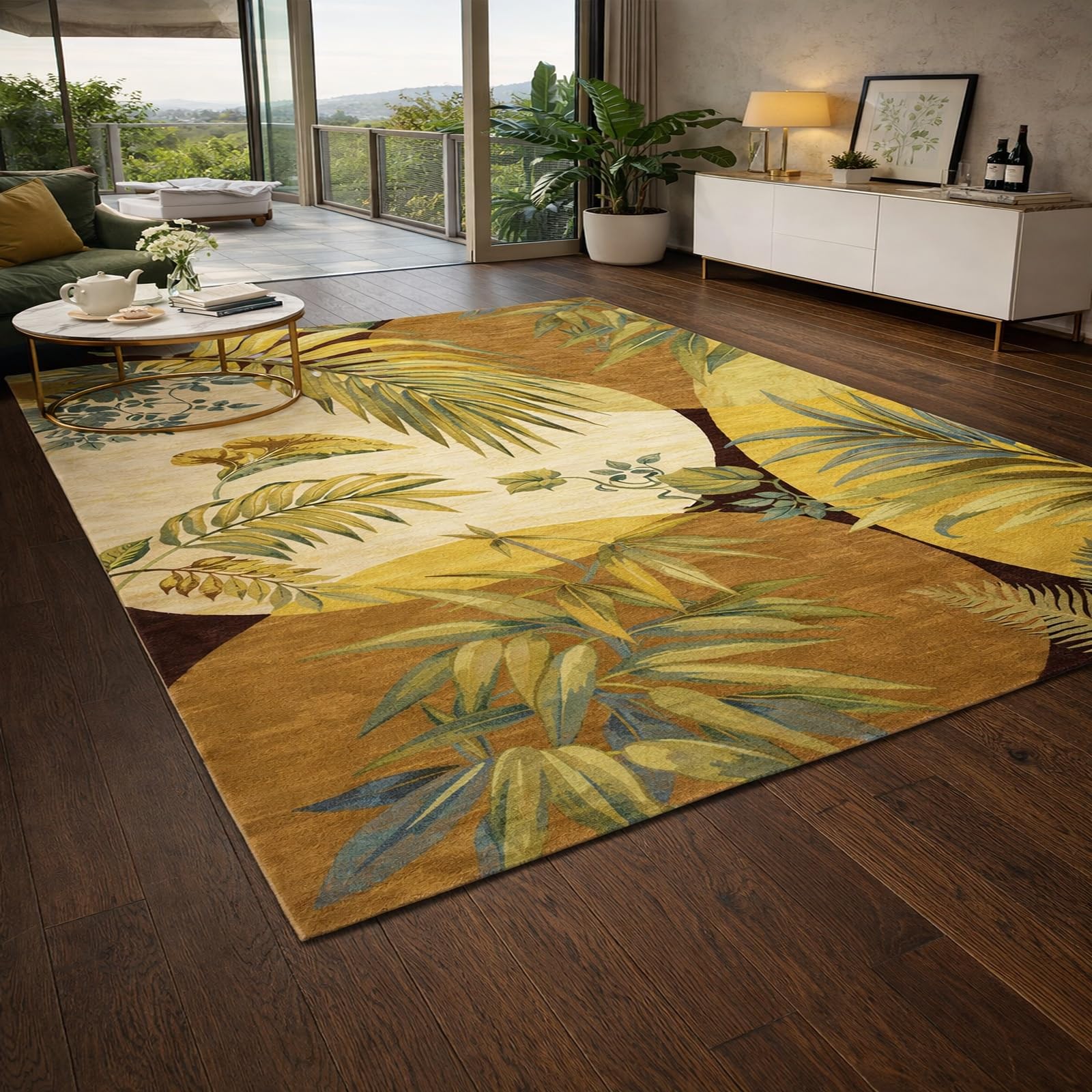 Tapis de salon facile d'entretien grand format 180x270