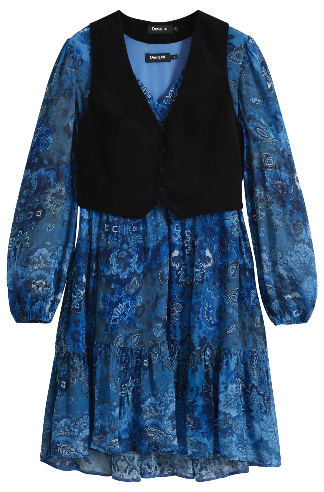 Desigual Vest_Chaleco Casual Dress Mujer (Pack de 1)