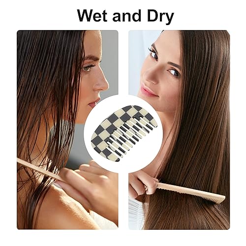 Miniatura 41 de VOCOSTE Mini peine para el cabello de dientes anchos, peine antiestático de tamaño de bolsillo para cabello grueso y rizado, cuidado del cabello