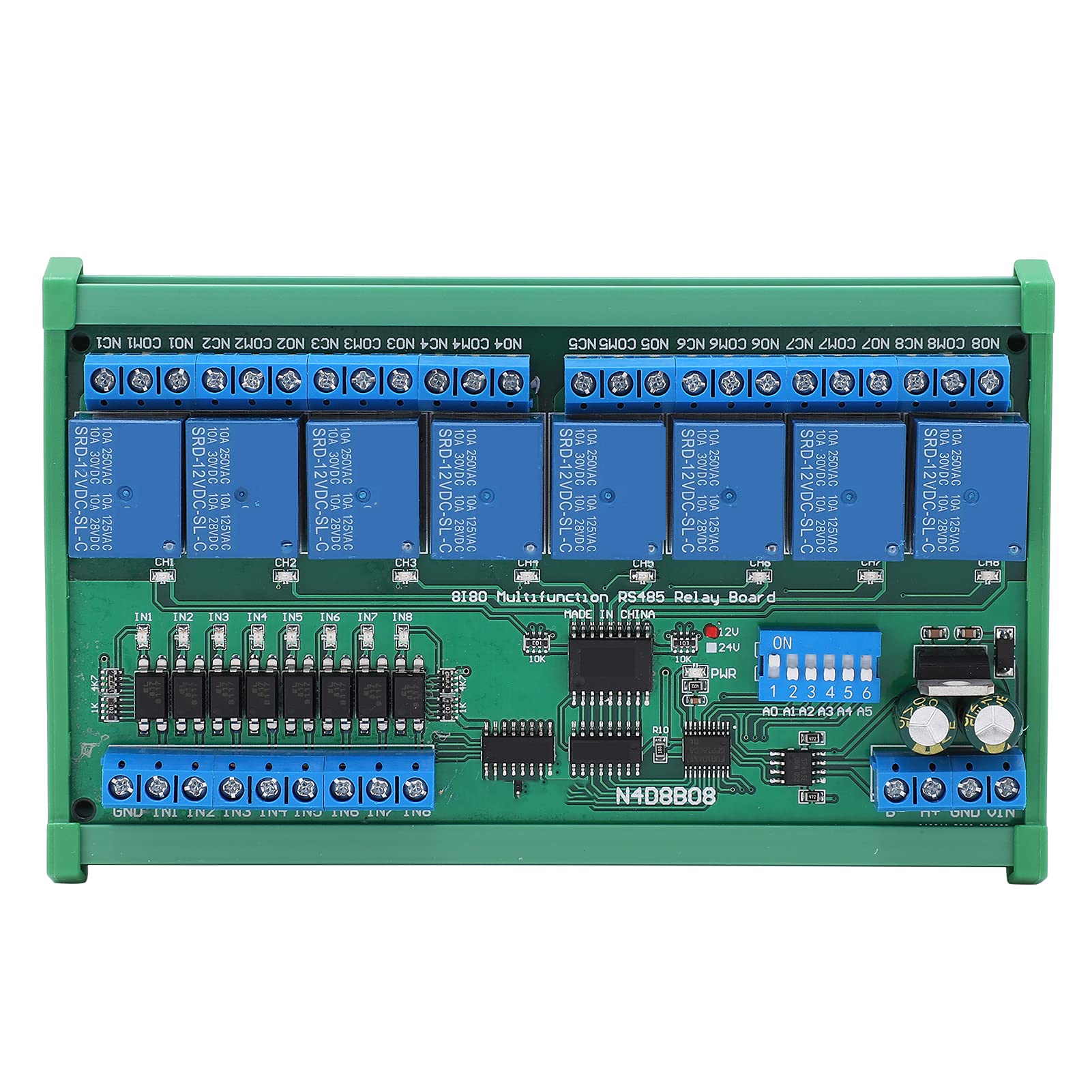 Módulo de relé DIN35 de 12V para solucionar la falta de salidas en expansión de PLC 8