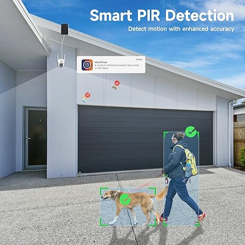 Miniatura 5 de Yeewise NightColor - Sistema de cámara solar inalámbrico, WiFi 6 NVR con monitor integrado de 10.1 pulgadas y disco duro de 500 GB, 10 cámaras de