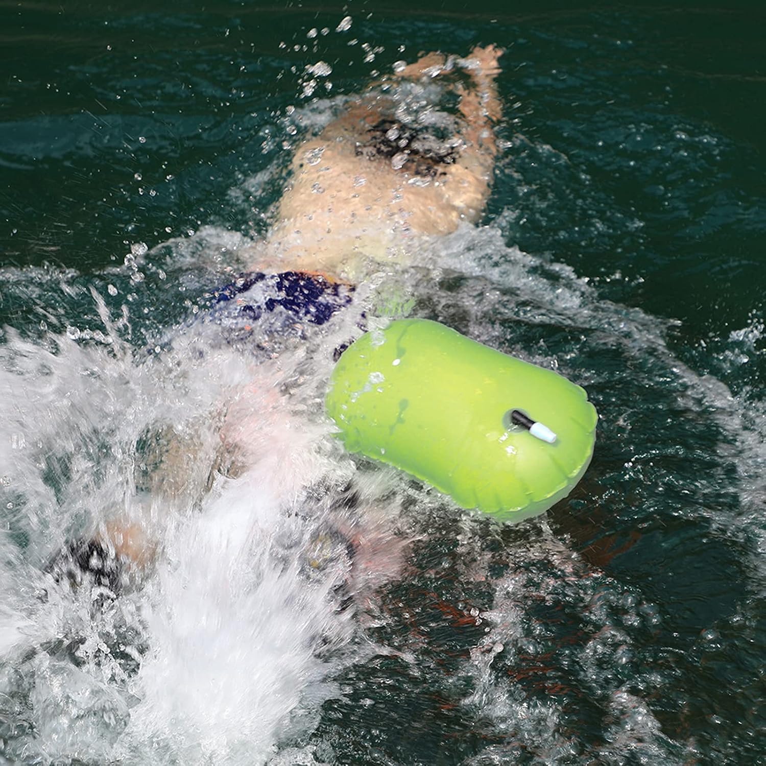 Swim Buoy,Outdoor Swim Float,Inflatable Swim Buoy,Tow Air Float Suit,for Open Water Swimming Sports Snorkeling Triathletes Racing Training Accessories - Image 5