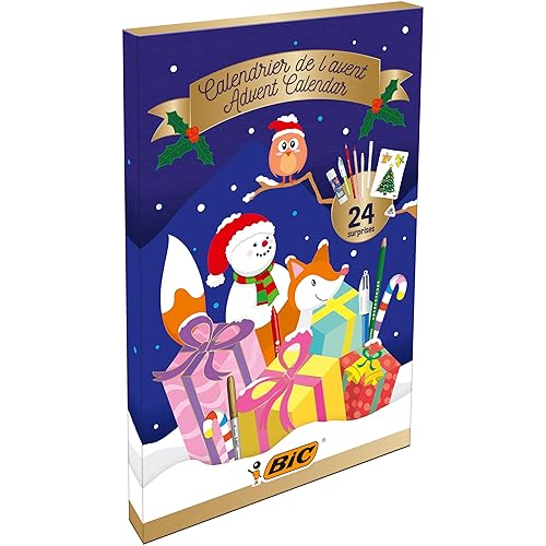 Immagine del prodotto BIC Calendario dell'Avvento 2024, Penne a Sfera, Matite Colorate, Pennarelli, Evidenziatori, Colori Assortiti, Set Cancelleria 24 Articoli, Idea Regalo di Natale 2024, Bambini e Adulti