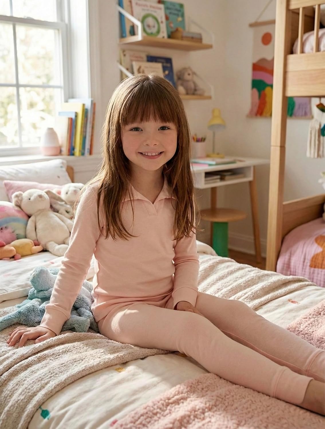 MON CHOU 100% Organic Pima Cotton Toddler & Kids Pajamas – Snug Fit Long Sleeve 2-Piece Set for Boys & Girls, Sizes 2T–9Y - Image 2