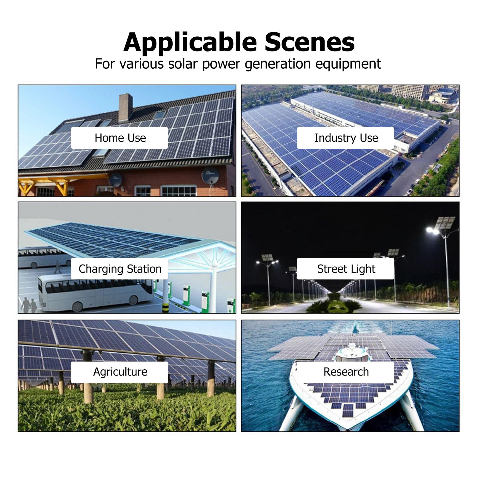 Solar PV Cable Clips, 50/100 Pcs Plastic Solar Photovoltaic