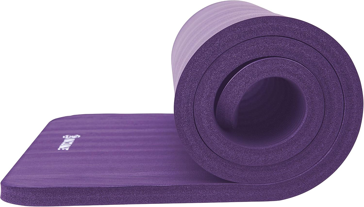 Incline Fit Exercise Mat Ananda 1" Extra Thick Exercise Mat with Strap - Non Slip Workout Mat for Yoga, Pilates, Stretching, Meditation, Floor & Fitness Exercises