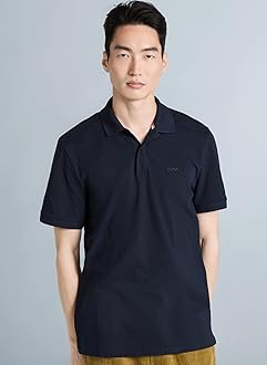 HUGO Boss Men's Pallas Short Sleeve Polo Shirt, Dark Blue, XL