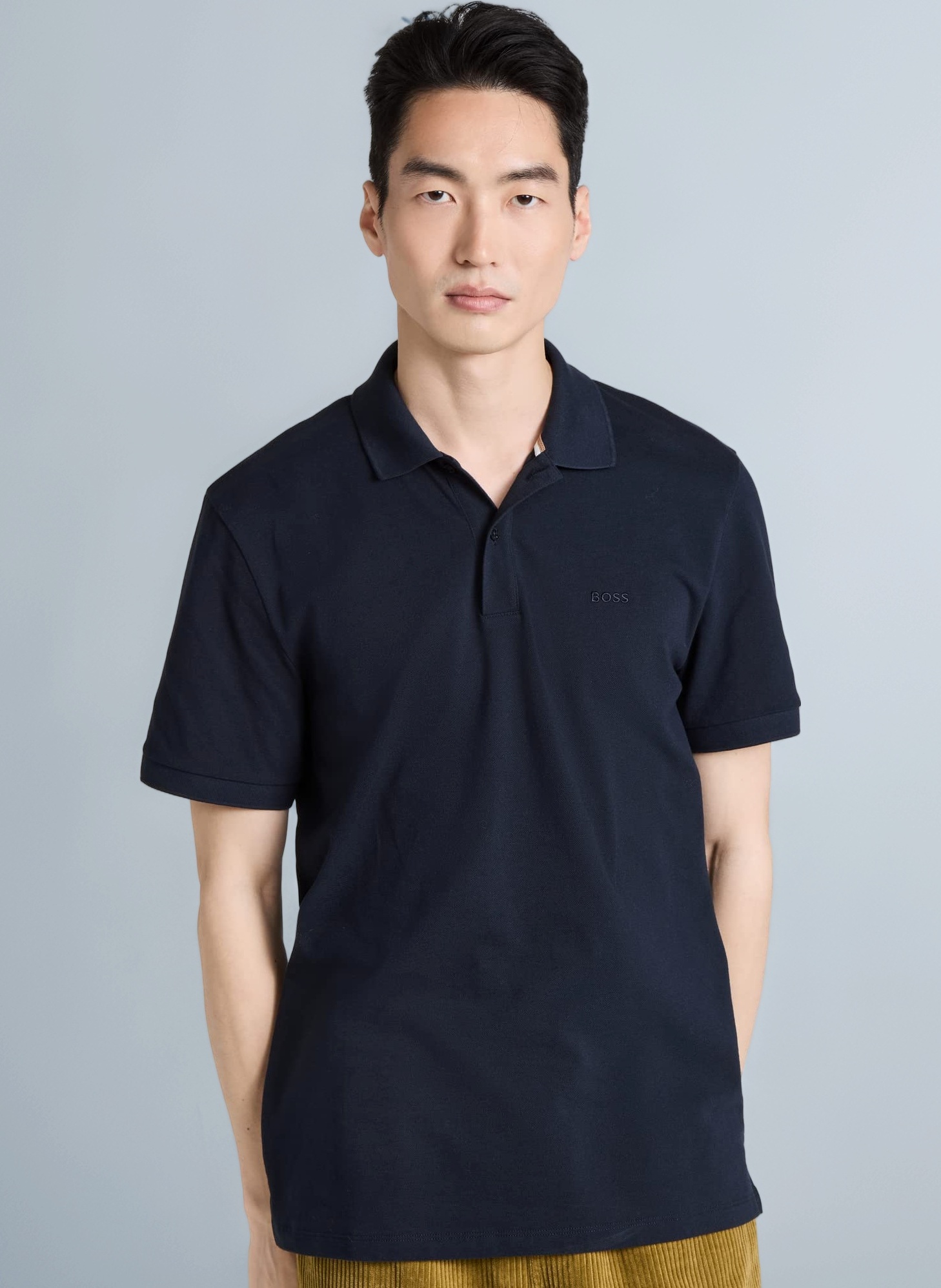 HUGO Boss Men's Pallas Short Sleeve Polo Shirt, Dark Blue, XL