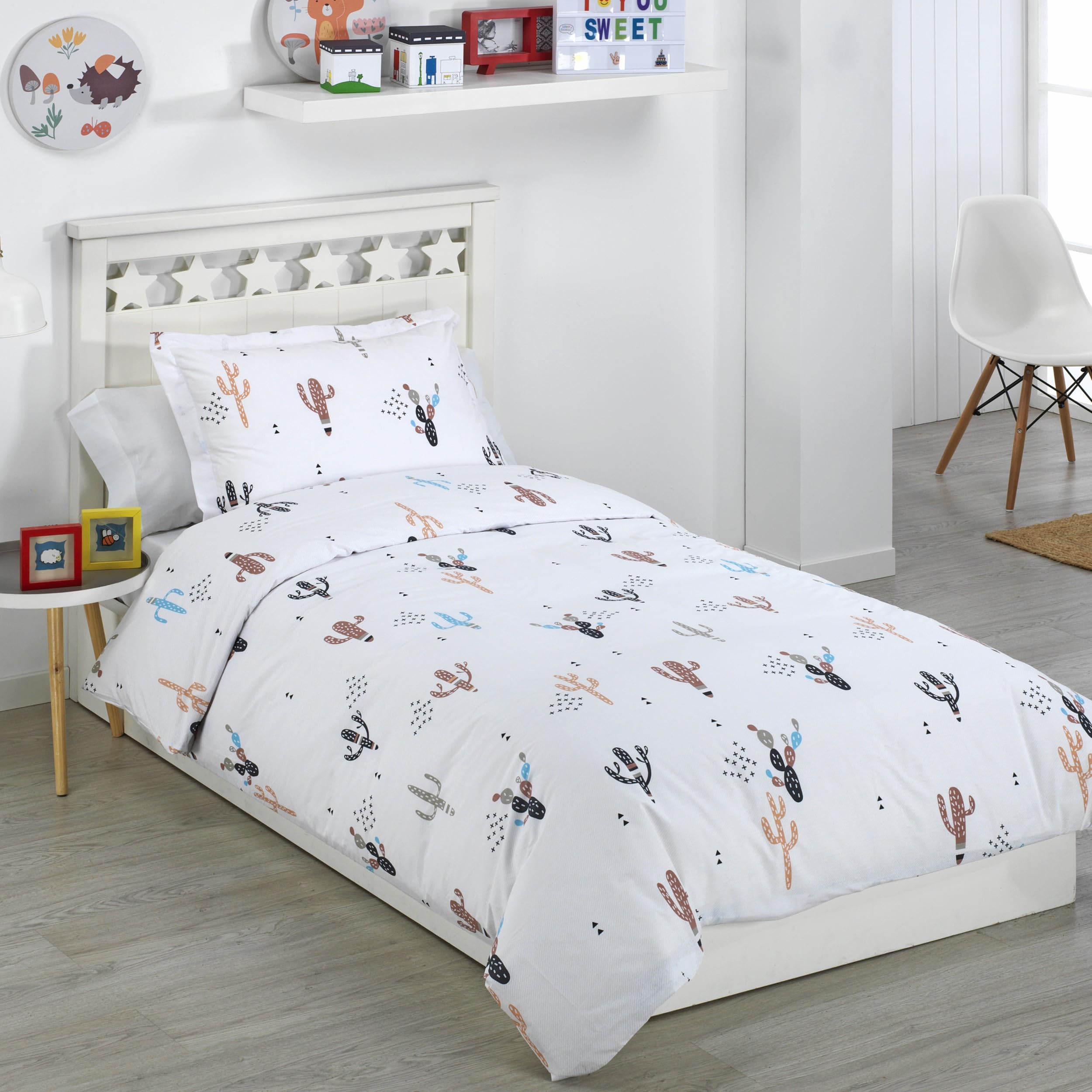 DHESTIA HOME - Funda Nordica Infantil Diseños Variados Niños y Niñas para de Cama 90 y Cama 105 - Color Color J, Talla Cama 105